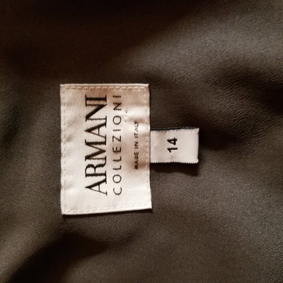 Armani Collezioni Gray Full Zip Quilted Jacket Size 14 - Picture 4 of 7